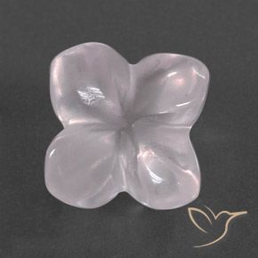 8.83ct Natural Rosa Rosa bem claro Quartzo Rosa, Flor cortada, Transparente/Translúcido