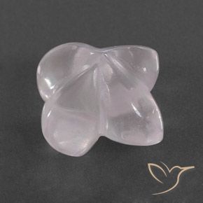 Quartzo Rosa Rosa Rosa bem claro Natural 8.83ct, Flor cortada, Transparente/Translúcido