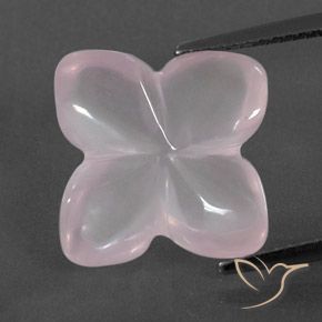 7.62ct Natural Rosa Rosa bem claro Quartzo Rosa, Flor cortada, Transparente/Translúcido
