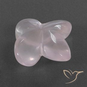 Quartzo Rosa Rosa Rosa bem claro Natural 7.62ct, Flor cortada, Transparente/Translúcido