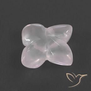 Quartzo Rosa Rosa bem claro Natural 7.25ct, Flor cortada, Transparente/Translúcido