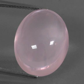 Quartzo rosa rosa natural 21,94ct, corte oval, transparente