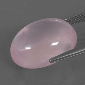 Quartzo rosa rosa natural 21,94ct, corte oval, transparente
