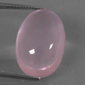 Quartzo rosa rosa natural 19,69ct, corte oval, transparente