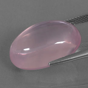Quartzo rosa rosa natural 19,69ct, corte oval, transparente
