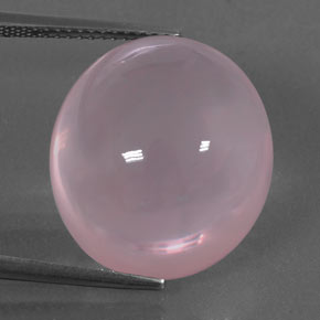 Quartzo rosa rosa natural 24,40ct, corte oval, transparente
