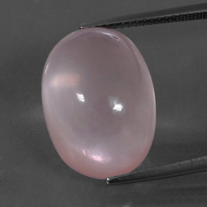 Quartzo rosa rosa claro natural 17,73ct, corte oval, transparente