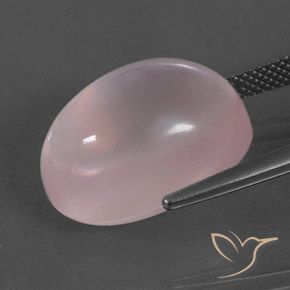 Quartzo Rosa Luz rosa Natural 19.49ct, oval, Transparente