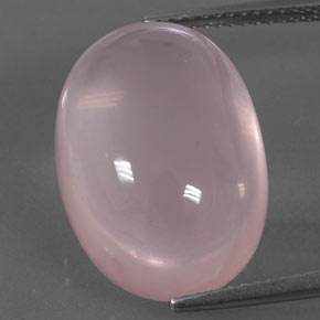 Quartzo rosa rosa natural 17,86ct, corte oval, transparente