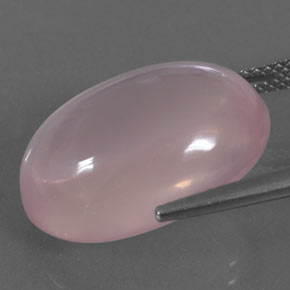 Quartzo rosa rosa natural 17,86ct, corte oval, transparente