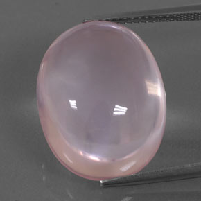 Quartzo rosa rosa natural 21,12ct, corte oval, transparente