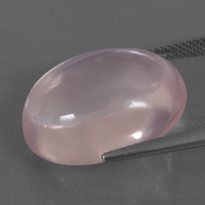 Quartzo rosa rosa natural 21,12ct, corte oval, transparente