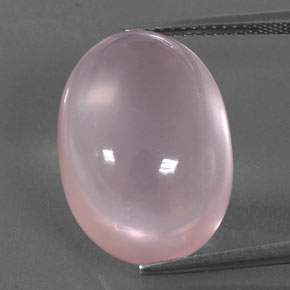 Quartzo rosa rosa natural 19,05ct, corte oval, transparente