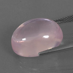 Quartzo rosa rosa natural 16,43ct, corte oval, transparente