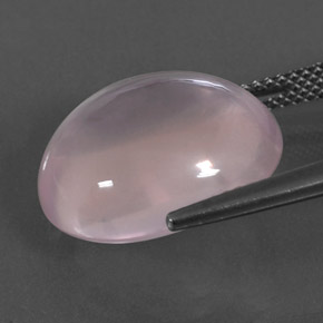 Quartzo rosa rosa natural 13,73ct, corte oval, transparente