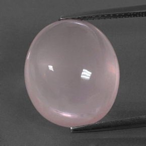 Quartzo rosa rosa natural 12,82ct, corte oval, transparente