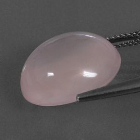 Quartzo rosa rosa natural 12,82ct, corte oval, transparente
