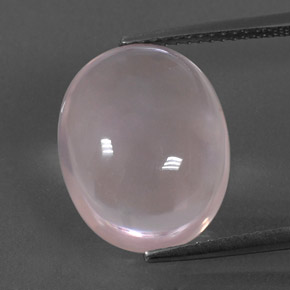 Quartzo rosa rosa natural 9,15ct, corte oval, transparente
