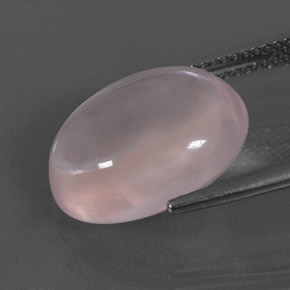 Quartzo rosa rosa natural 9,15ct, corte oval, transparente