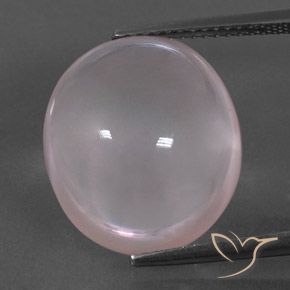 Quartzo Rosa Rosa Claro Rosa Natural 14.50ct, Corte Oval, Transparente