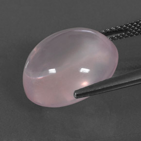 Quartzo Rosa Rosa Claro Rosa Natural 12.54ct, Corte Oval, Transparente