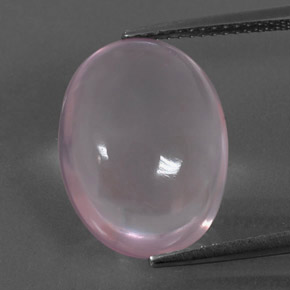 Quartzo rosa rosa natural 9,87ct, corte oval, transparente