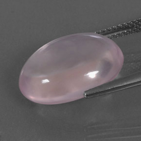 Quartzo rosa rosa natural 9,87ct, corte oval, transparente