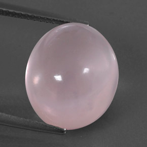 Quartzo rosa rosa natural 11,03ct, corte oval, transparente