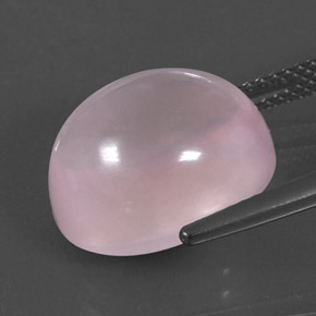 Quartzo rosa rosa natural 11,03ct, corte oval, transparente
