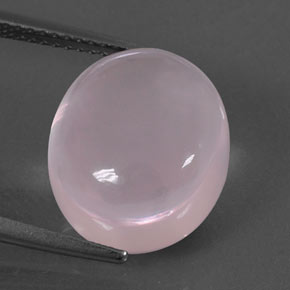 Quartzo rosa rosa natural 10,27ct, corte oval, transparente