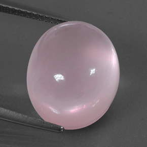 Quartzo rosa rosa natural 13,17ct, corte oval, transparente
