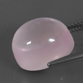 Quartzo rosa rosa natural 13,17ct, corte oval, transparente