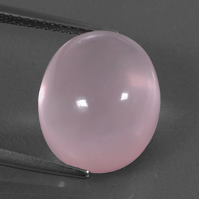 Quartzo rosa rosa natural 11,30ct, corte oval, transparente