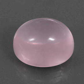 Quartzo rosa rosa natural 11,37ct, corte oval, transparente