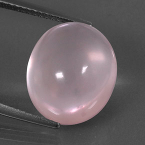 Quartzo rosa rosa natural 11,24ct, corte oval, transparente