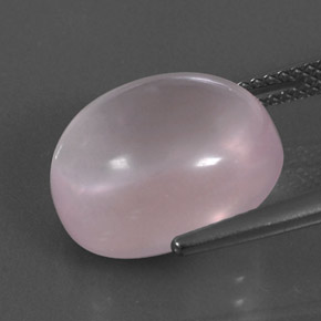 Quartzo rosa rosa natural 11,24ct, corte oval, transparente
