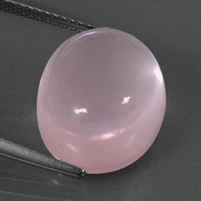 Quartzo rosa rosa natural 12,24ct, corte oval, transparente