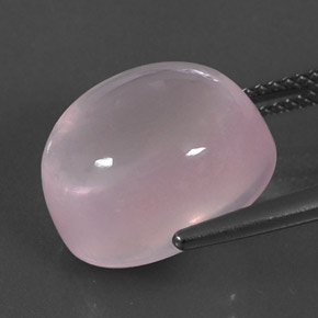 Quartzo rosa rosa natural 12,24ct, corte oval, transparente