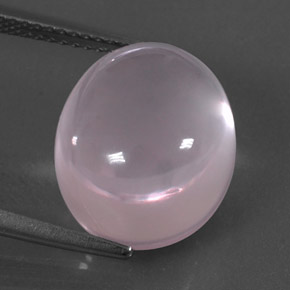 Quartzo rosa rosa natural 12,62ct, corte oval, transparente