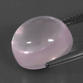Quartzo rosa rosa natural 12,62ct, corte oval, transparente