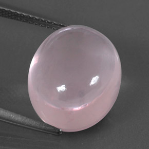 Quartzo rosa rosa natural 11,24ct, corte oval, transparente