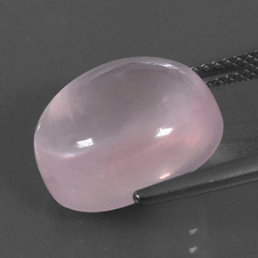 Quartzo rosa rosa natural 11,24ct, corte oval, transparente