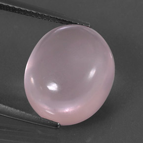 Quartzo rosa rosa natural 9,67ct, corte oval, transparente