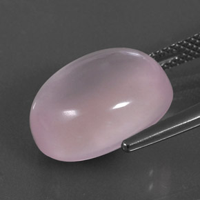 Quartzo rosa rosa natural 9,67ct, corte oval, transparente