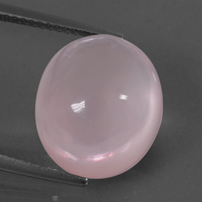 Quartzo rosa rosa natural 12,25ct, corte oval, transparente