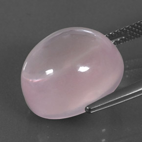 Quartzo rosa rosa natural 12,25ct, corte oval, transparente