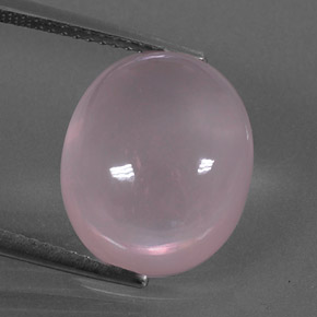 Quartzo rosa rosa natural 9,83ct, corte oval, transparente