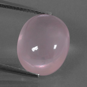 Quartzo rosa rosa natural 9,54ct, corte oval, transparente