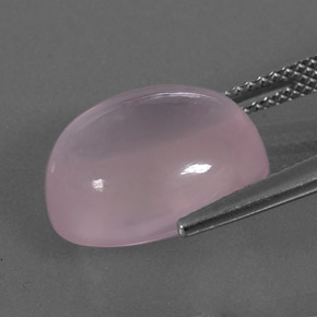 Quartzo rosa rosa natural 9,54ct, corte oval, transparente