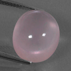 Quartzo rosa rosa natural 10,24ct, corte oval, transparente
